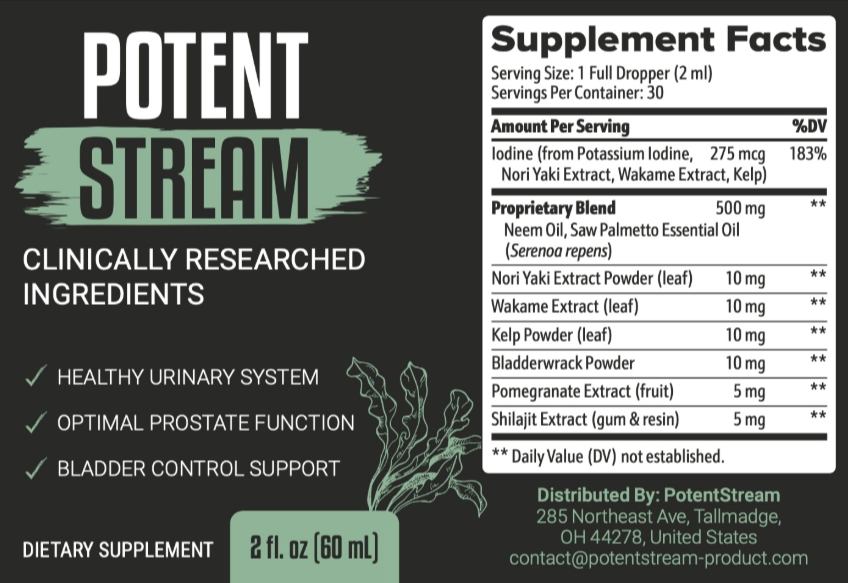 PotentStream Supplement Facts