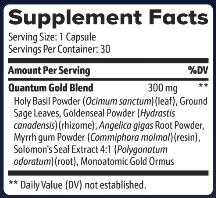 GoldAlign Supplement Fact