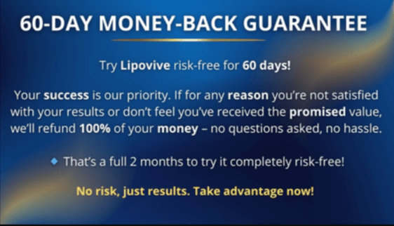 LipoVive Money Back Guarantee
