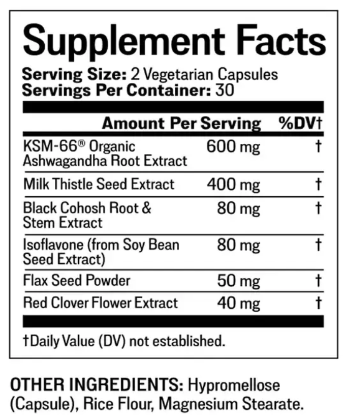 Her Bodhi Menopause Supplement Fact