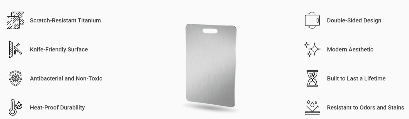 Katori Titanium Cutting Board Feature