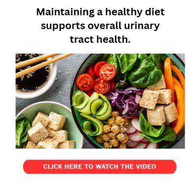 Maintaining a healthy diet supports overall urinary tract health