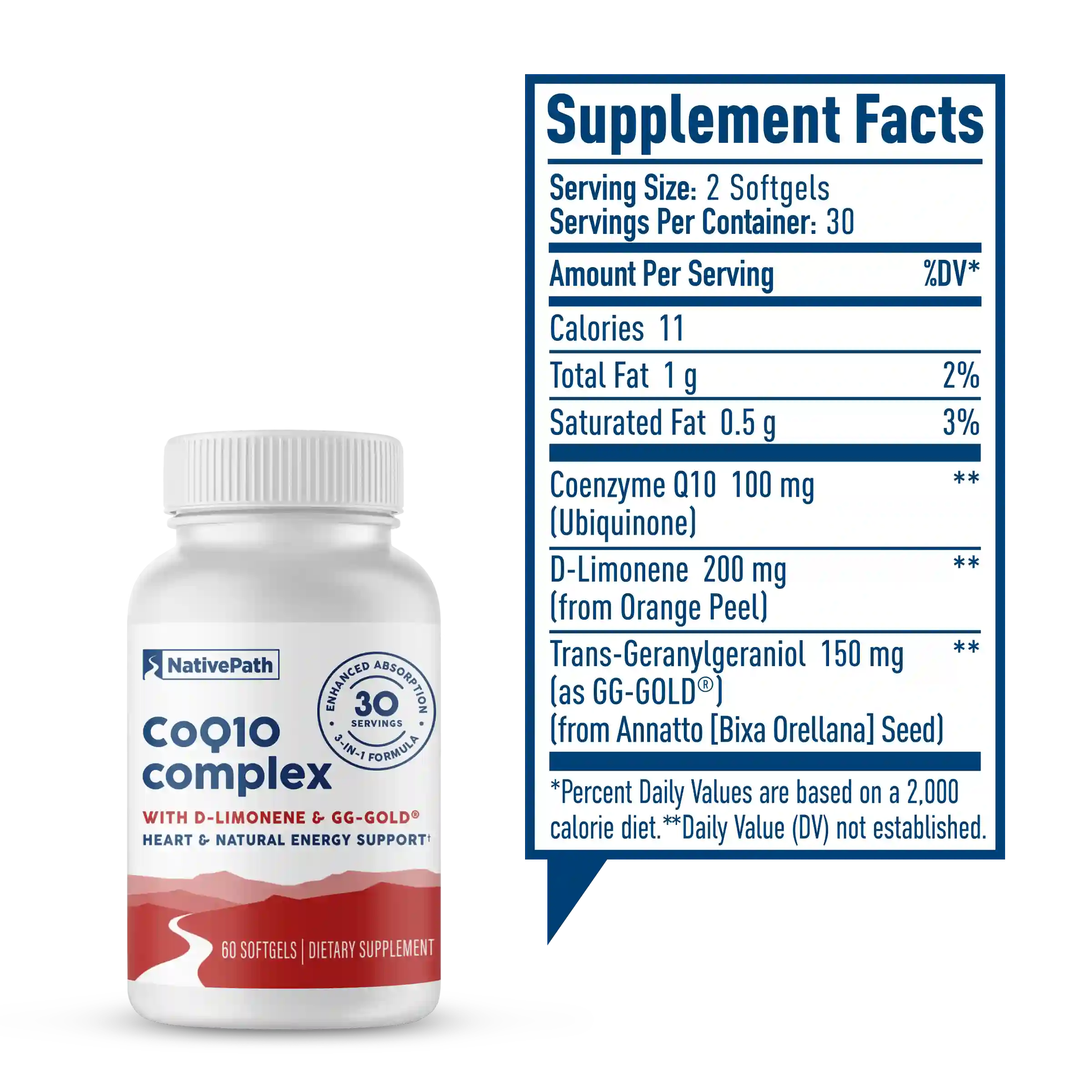 Native Path CoQ10 Complex Ingredients