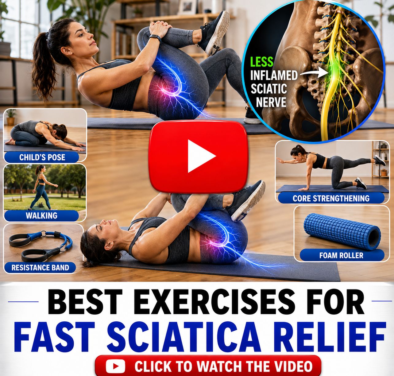 BEST EXERCISES TO RELIEVE SCIATICA PAIN FAST