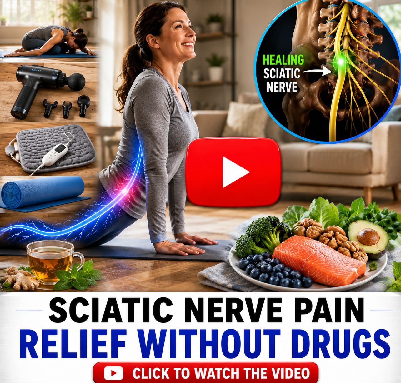 HOW TO RELIEVE SCIATIC NERVE PAIN WITHOUT DRUGS