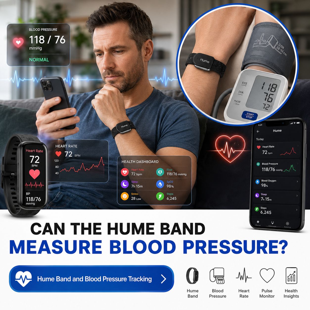 Hume Band Monitor Blood Pressure - 2
