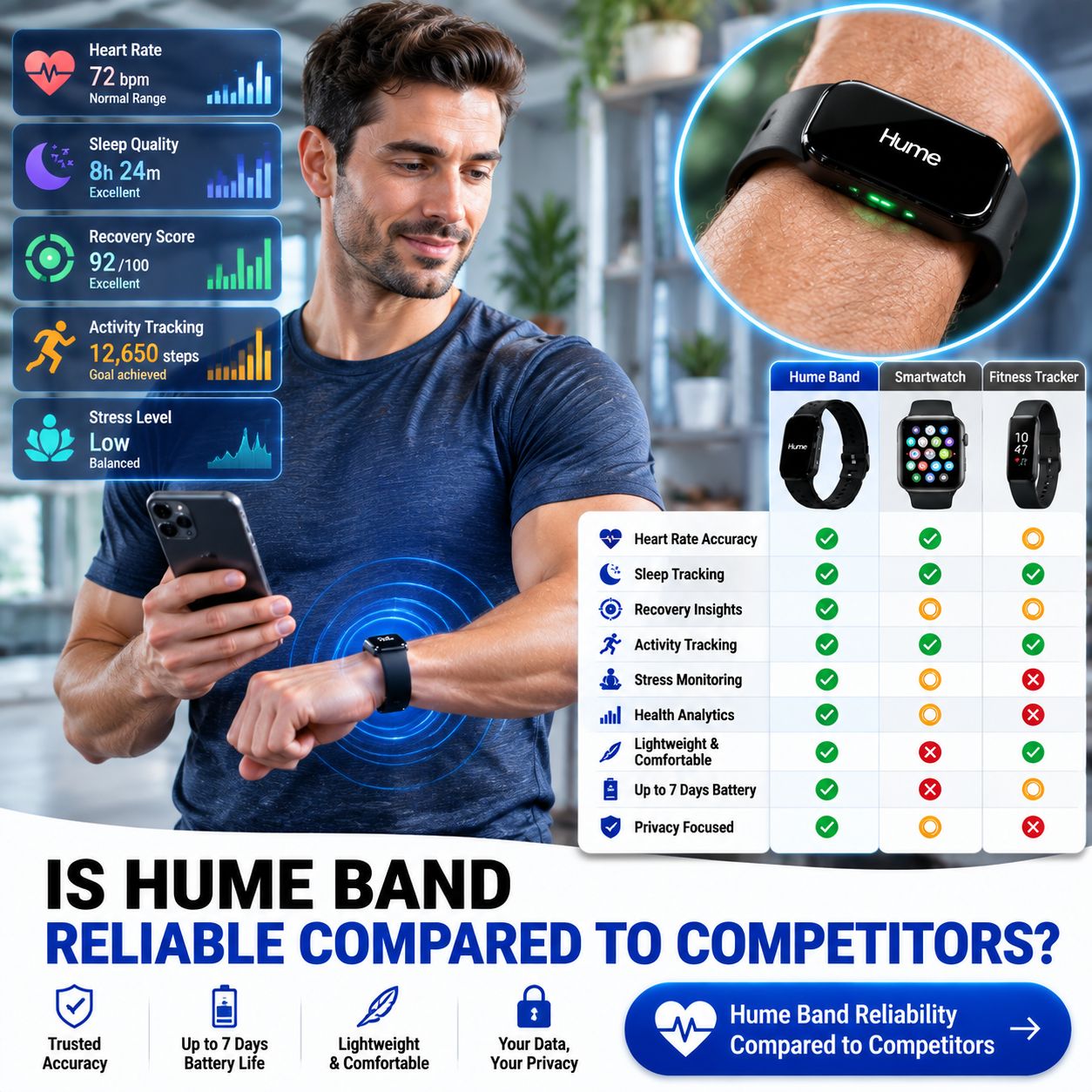 Hume Band Reliable Compared to Competitors - 3