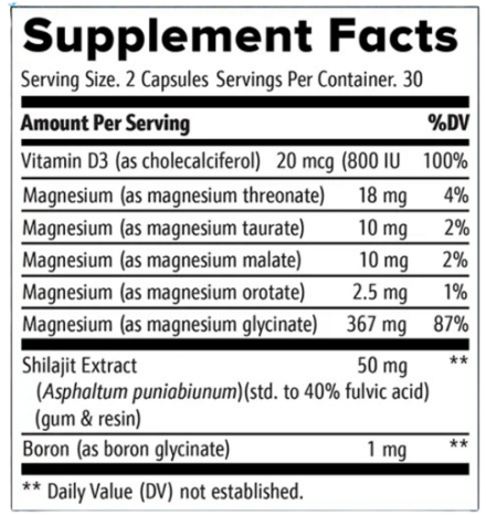 Magnesleep Supplement Fact