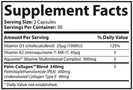 Osteoshield Supplement Facts