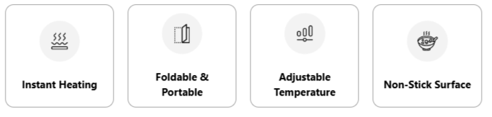 TempTray Heat Control Mat Features