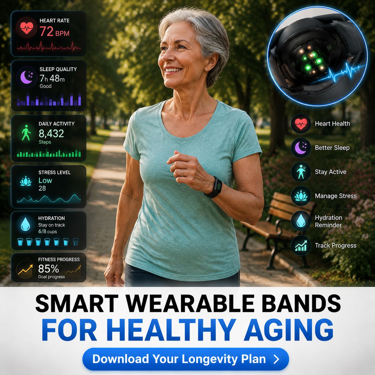 Wearable Band Benefits for Longevity - 1