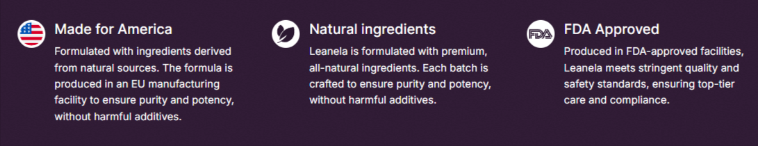 Leanela Slim Coffee Booster - Certifications