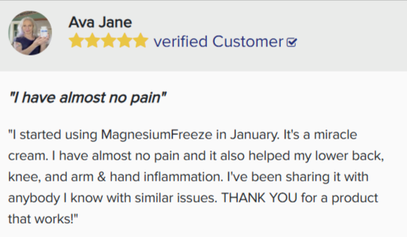 Magnesium Freeze for Edema - Customer Reviews