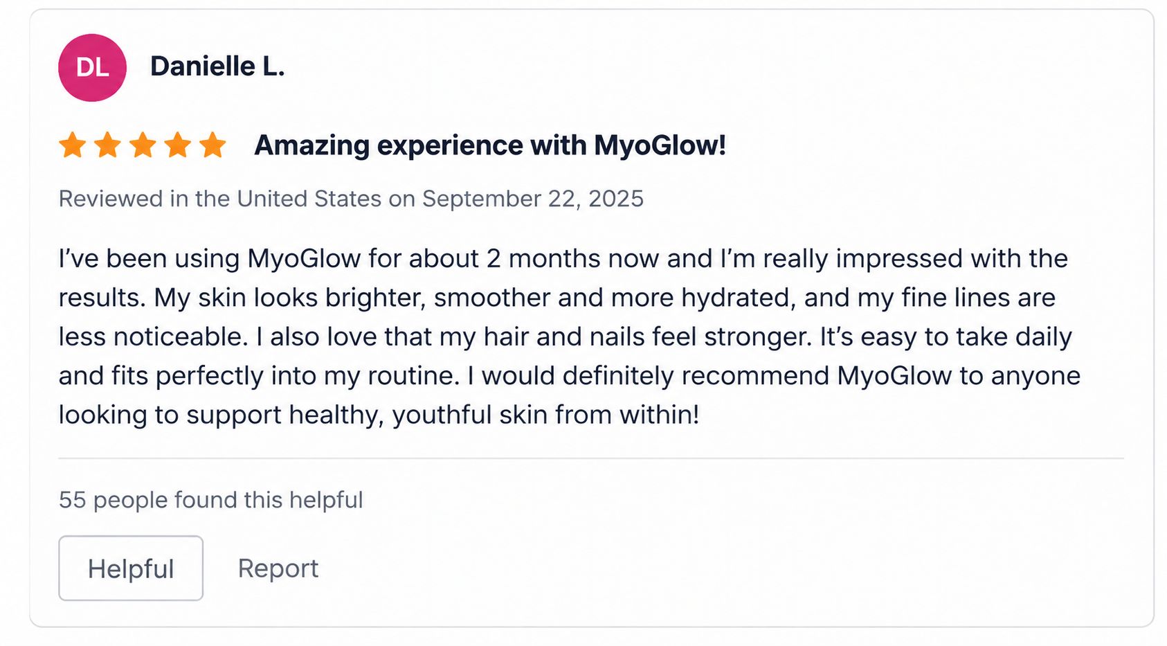 MyoGlow Customer reviews.