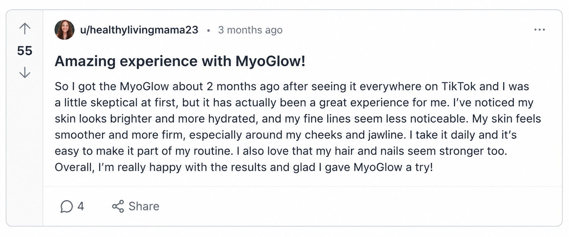 MyoGlow Customer reviews..