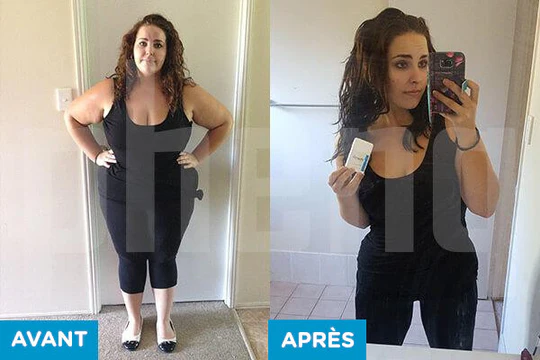 Image avant et après d'un client PhenQ