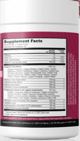 UpWellness Mojo SuperBerry Supplement Facts