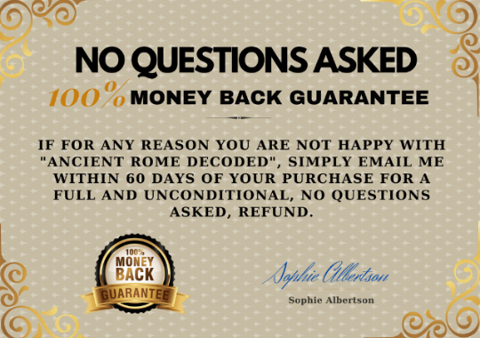 Ancient Rome Decoded Money Back Guarantee