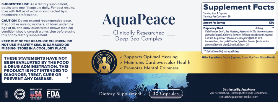 AquaPeace Ingredients