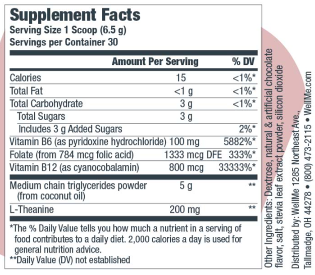 WellMe BioVanish Ingredients