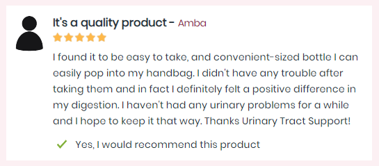 Urinary Tract Support Customer Reviews