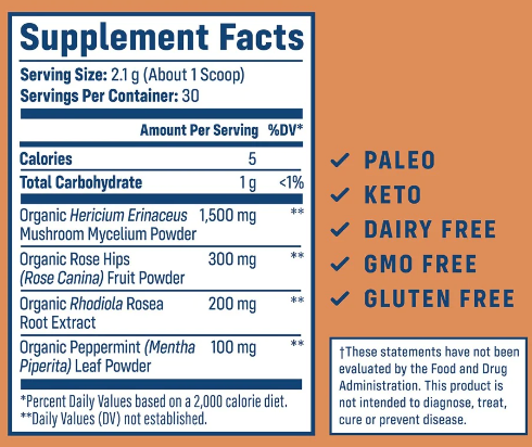 Native Mind Adaptogenic Drink Mix Ingredients