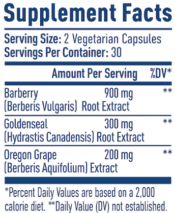 NativePath Native Berberine Supplement Facts