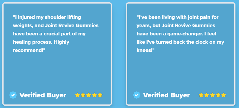 Joint Revive Gummies Customer Reviews