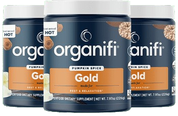 Organifi Gold Pumpkin Spice three bottle